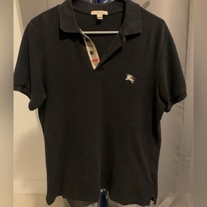 Mens Burberry Black Polo Shirt